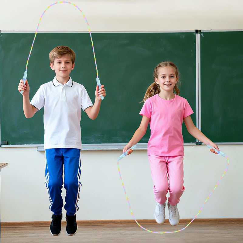 Ace one Beaded Jump Rope 1 Pack/2 Pack, Segmented Skipping Rope for Kids Adults, Adjustable Tangle-Free Toddler Jumping Rope for Fitness Exercise Training - Image 2
